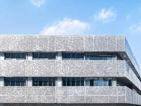 Architectural perforated metal panels